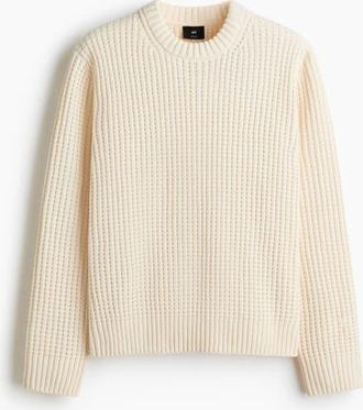 H&M Regular Fit Jumper in Cream at Nordstrom, Size Xx-Large