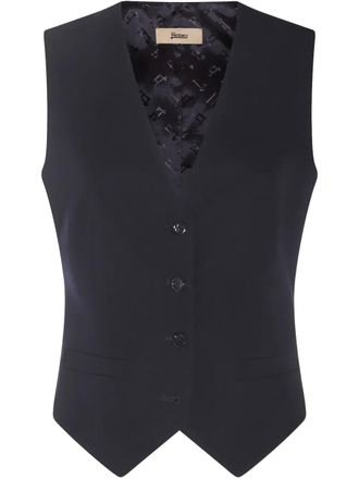Herno logo-jacquard waistcoat - Blue