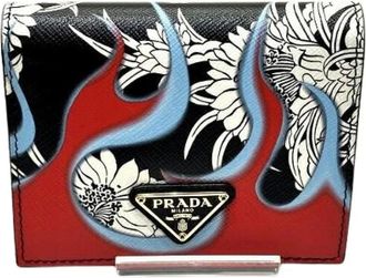 Prada Pre-owned Wallets, male, Multicolor, Size: ONE SIZE Pre-owned Saffiano Leather Wallet
