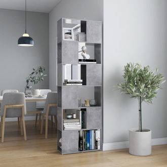 vidaXL Vidaxl - Librer&iacute;a Separador Contrachapada Gris Hormig&oacute;n 60x24x186 Cm