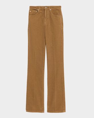 Saint Laurent Corduroy Bootcut-Leg Pants