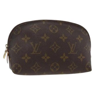 Louis Vuitton Pre-owned Monogram Pouch - Dames - Vintage Clutch - Bruin - ONE Size - Leer - Vintage