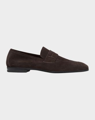Tom Ford Men & apos;s Sean Suede Penny Loafers