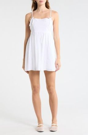 Abound Cami Bow Babydoll Dress in White at Nordstrom Rack, Size X-Large