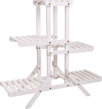 Wanderlust Deco Estanter&iacute;a expositor de madera blanca 70x27x77