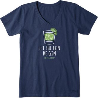 Life is good Crusher V-Neck T-Shirt