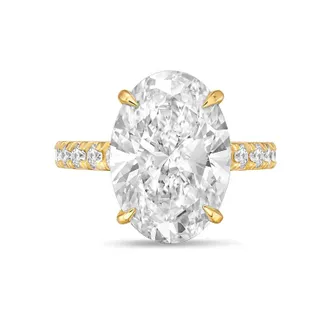 Diana M. Jewels 14kt yellow gold 2.00 ct oval lab grown diamond engagement ring
