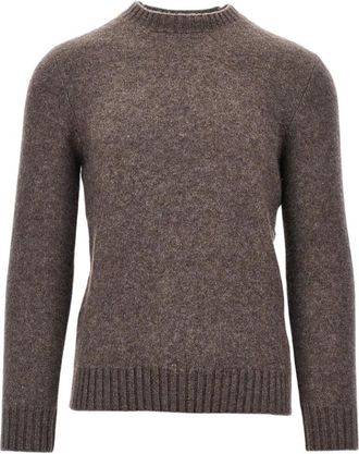 PIACENZA 1733 Jersey de cuello redondo de seda y cachemir - Knitwear - Hombre - Marr&oacute;n - L
