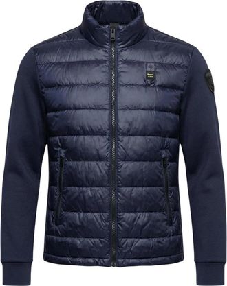 Blauer Hebron Down Jacket - Heren - Winterjassen - Blauw - S - Leer - Jassen