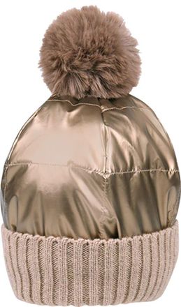Capelli Strickm&uuml;tze CAPELLI NEW YORK, Damen, gold, Obermaterial: 100% Polyacryl. Futter: 100% Polyester, M&uuml;tzen Strickm&uuml;tze, gl&auml;nzende, mit Umschlag