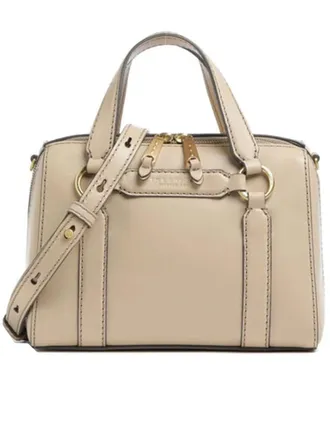 The Bridge Neutral Handbag W/Shoulder Structured Leather Handbag