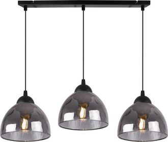 OEM L&aacute;mpara Colgante Venecia 3 Pantallas Planas Grafito E27