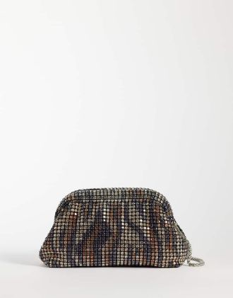 Sui Ava no silent nights pochette con cristalli animalier-Multicolore
