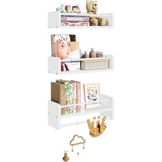 Woltu Woltu Librer&iacute;a Infantil De Pared, 40 Cm, Juego De 3, Blanca