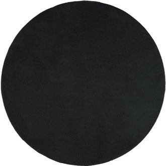 vidaXL Tappeto oviedo a Pelo Corto Nero &oslash; 160 cm - Vidaxl