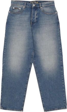 Iuter Iuter, Jeans, Heren, Blauw, W32, Denim, Baggy Denim Jeans met Straight Leg