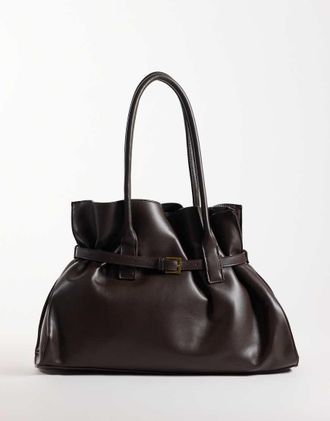 Gina Tricot Gina Tricot borsa shopping con cintura marrone
