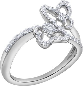 LuvMyJewelry Elarisse Flutter Diamond Ring 0.30ct 14K Gold