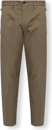 Dolce & Gabbana Plooivoorpantalon - Heren - Chinos - Groen - M - Katoen - Broeken