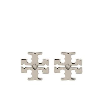 Tory Burch Icon Stud Oorbellen - Dames - Oorbellen - Grijs - ONE Size - Accessoires