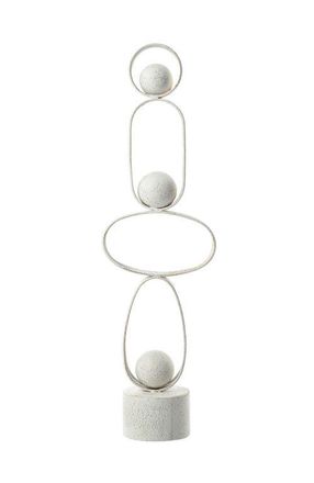 Glitzhome 25.50H Modern Abstract White Metal Sculpture Table Decor at Nordstrom