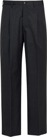 Giuliva Heritage Collection Geklede broek met &eacute;&eacute;n persvouw - Heren - Broeken - Grijs - Maat: L Leer