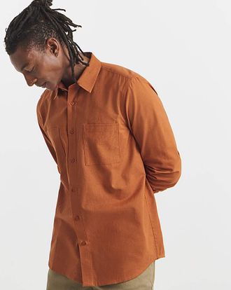 Jacamo Long Sleeve Linen Blend Shirt