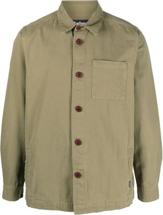 Barbour Overshirt Gewassen Katoen - Heren - Casual Overhemden - Groen - XL - Katoen - Overhemden