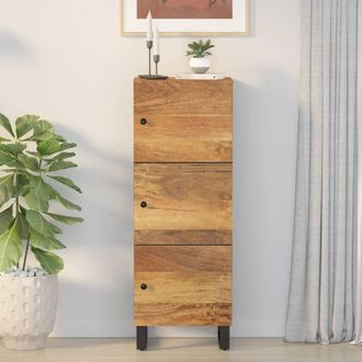 vidaXL Aparador Con 3 Puertas Hierro Y Madera Maciza Mango 40x33x110cm Vidaxl