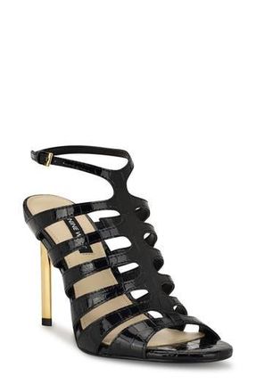 Nine West Saleen Strappy Sandal in Black at Nordstrom Rack, Size 8