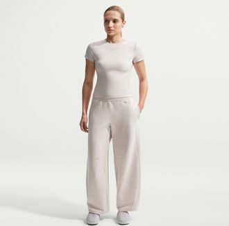 Nike Womens 24.7 ImpossiblySoft High-Waisted Wide-Leg Pants in Brown | IR1932-104