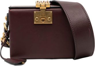 Dior Pre-owned Dior Lambskin Dioraddict Lockbox Crossbody 01-RU-0157