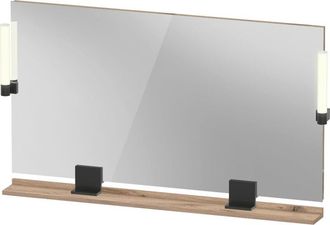 Duravit Espejo Duravit Sivida, Negro Diamante Mate, 1250x36x650mm, Luz