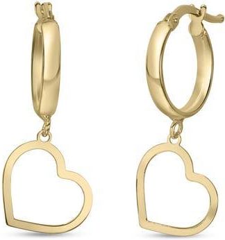 Bony Levy 14K Yellow Gold Heart Drop Huggie Hoop Earrings at Nordstrom Rack