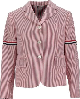 Thom Browne Blazer a righe - Rosso