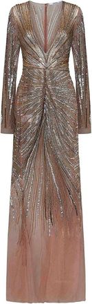 Room76 Long Nude-Colored Tulle Dress