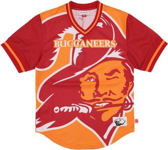 Mitchell & Ness NFL Jumbotron 3.0 Mesh V-neck Jersey - Heren - Fitness - Rood - L - Polyester - Fitness