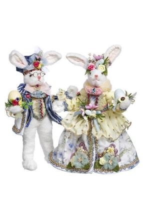 Mark Roberts Mr and Mrs Cottontail Rabbit, Small, Set of 2 in Cream at Nordstrom