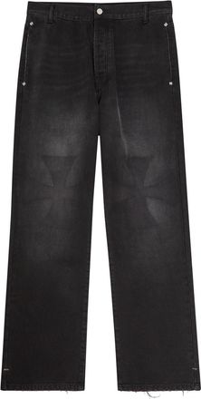 Askyurself Cross Patch Straight-leg Denim Jeans - Black - 36 (W36 / XL)