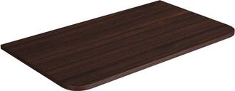 Saniclass Terra Topblad - 80x46x2cm - afgeronde hoeken - kastanje (walnoot)