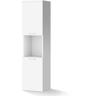 Sonni Armario De Ba&ntilde;o,alto Brillo Blanco Con 5 Estantes Estantes Estrechos Abiertos 30cm - Sonni