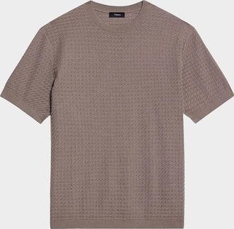 Theory Men & apos;s Damian Textured Knit Short-Sleeve Sweater