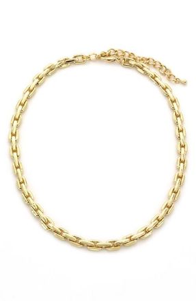 Panacea Flat Link Box Chain Collar Necklace in Gold at Nordstrom