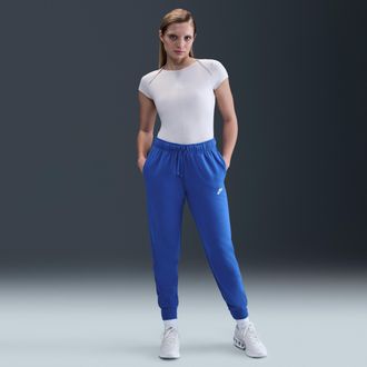 Nike Womens Nike Sportswear Club Fleece Mid-Rise Jogger Pants in Blue | DQ5191-480