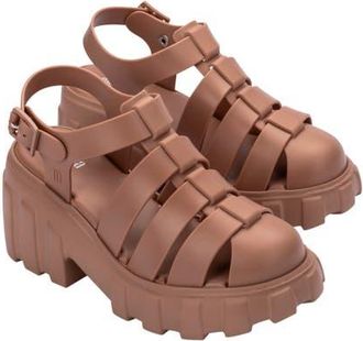 Melissa Megan Platform Fisherman Sandal in Brown at Nordstrom, Size 10