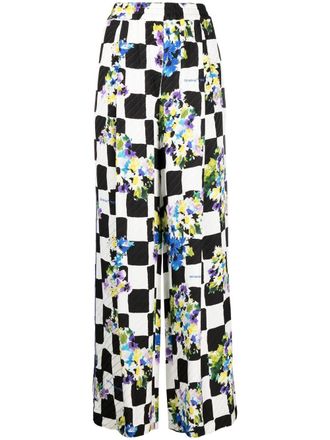 Off-white Geruite broek - Wit