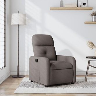 vidaXL Sill&oacute;n Reclinable De Tela Gris Taupe Vidaxl