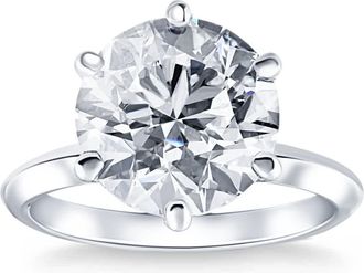 Pompeii3 Certified 6 Ct Solitaire Diamond Engagement Ring Platinum Lab Grown Size: 6.5