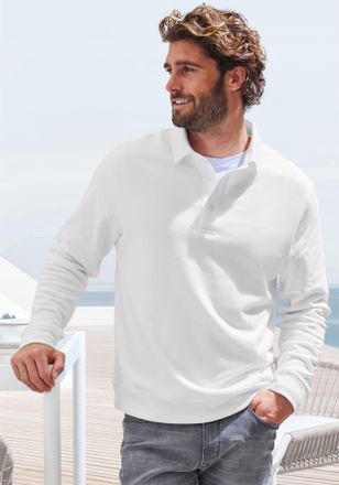 John Devin Sweatshirt JOHN DEVIN, Damen, Gr. XXL (60/62), weiss (sanftes wei&szlig;), Sweatware, Obermaterial: 100% Baumwolle, unifarben, regular fit, Rundhals, angese