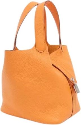 Herm&egrave;s Pre-owned Picotin Lock PM Trillon Clemence Bag - Pre-owned - Mujer - Naranja - ONE SIZE